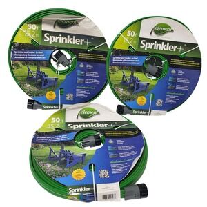 Swan Element Sprinkler+ 50ft Soaker Sprinkler Garden Hose Green Lead Free 3 Pack